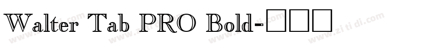 Walter Tab PRO Bold字体转换